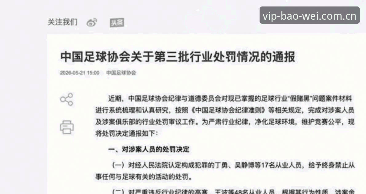 宝威体育安卓app 足协第三批禁足名单全面评测:65名从业者遭制裁,宝威体育平台深度解读行业整顿新篇章